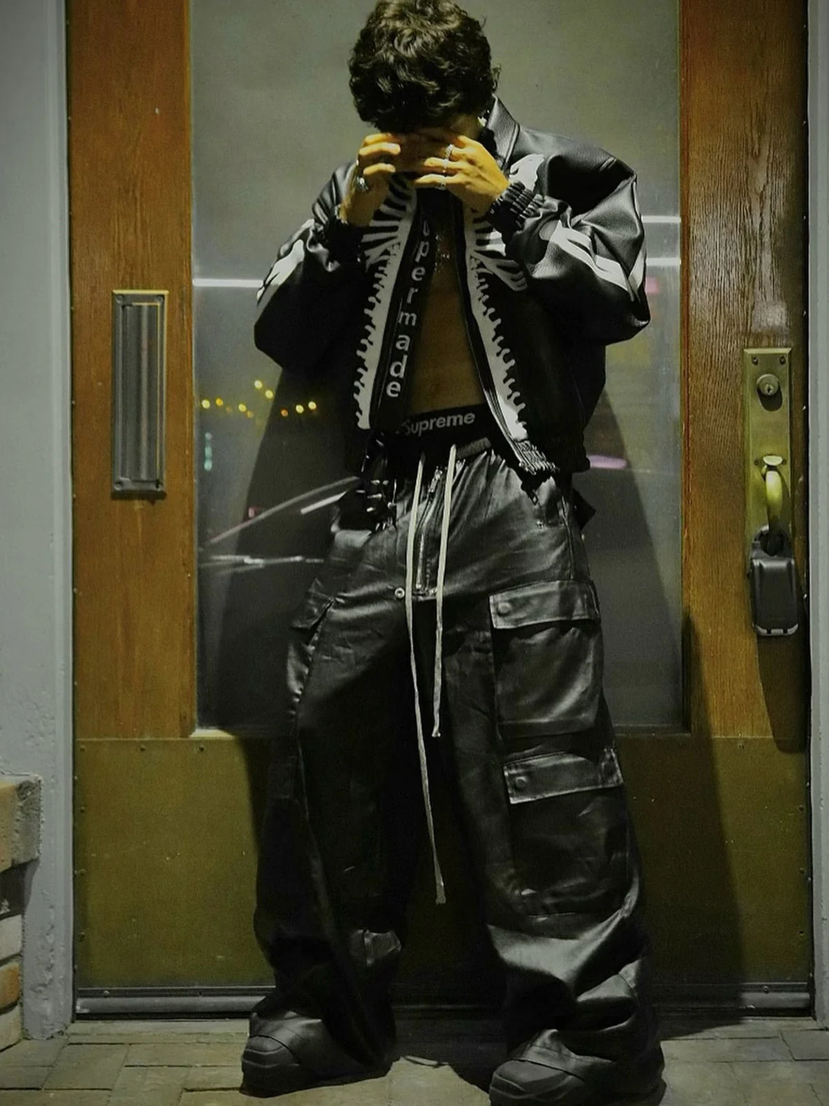 RO-style multi-pocket matte coated overalls - 2094 - Image 5