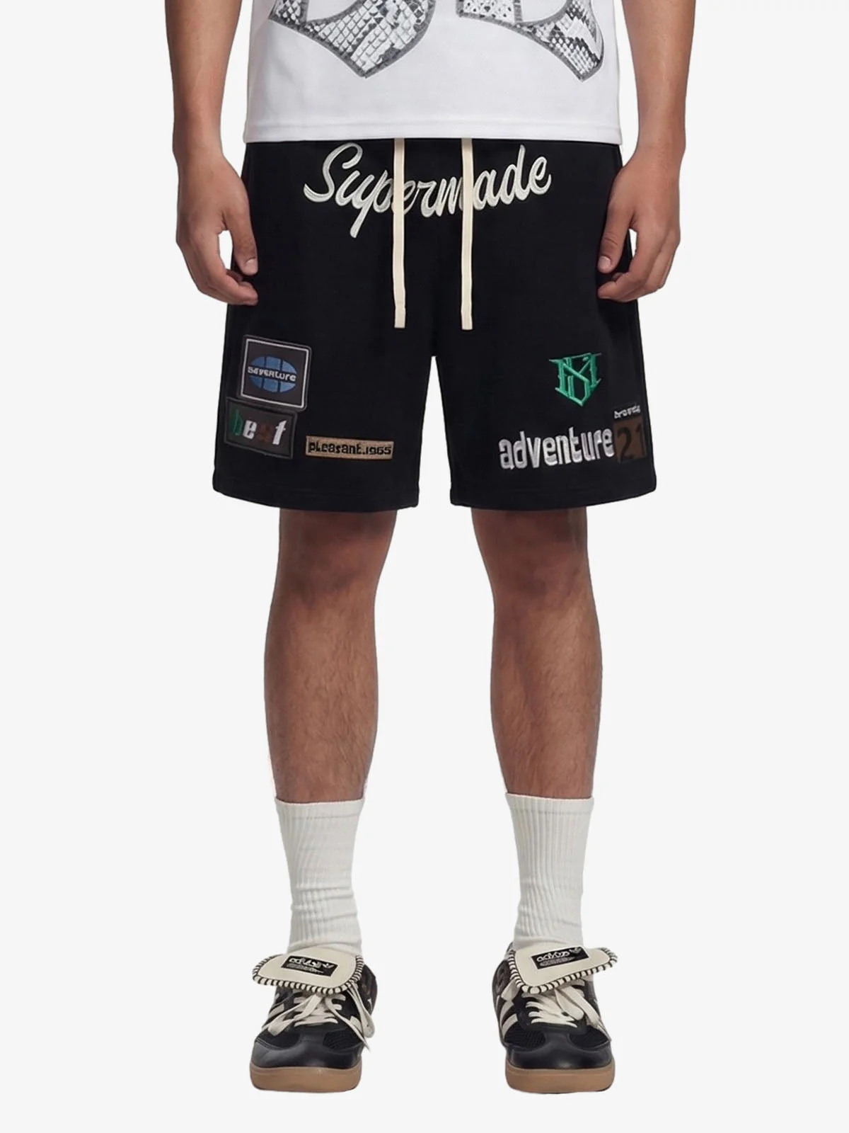 Street Graphic Drawstring Shorts