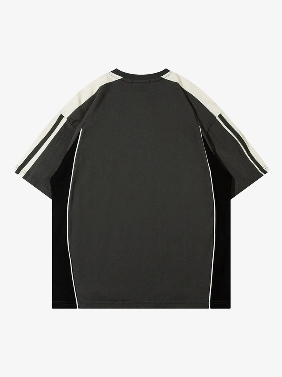Color-Blocked Strip Racing T-shirt - 2076 - Image 6