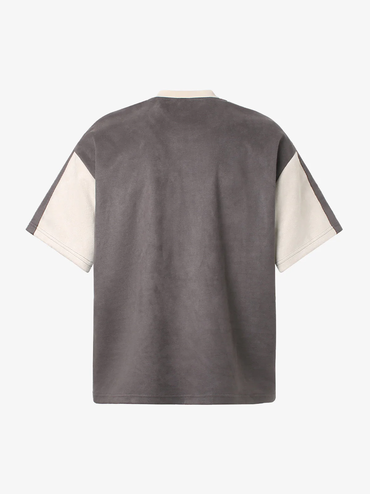 Jersey Deconstructed Contrast Color Stitching Print T-shirt - 2407 - Image 11