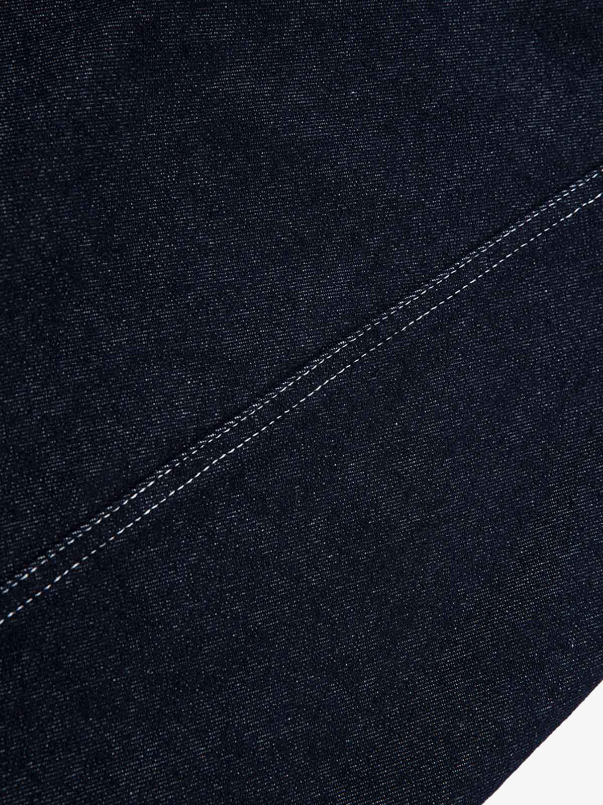 Deconstructed Contrast Stitching Barrel Jeans - 2326 - Image 5