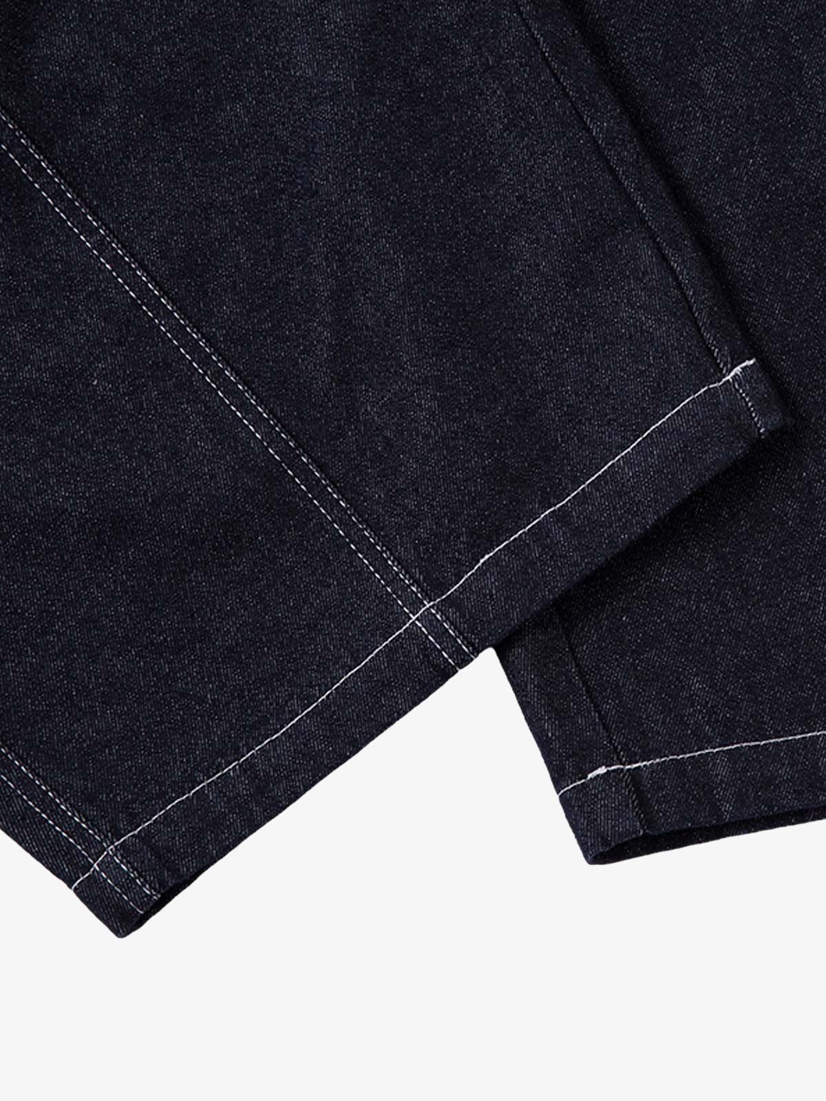 Deconstructed Contrast Stitching Barrel Jeans - 2326 - Image 7