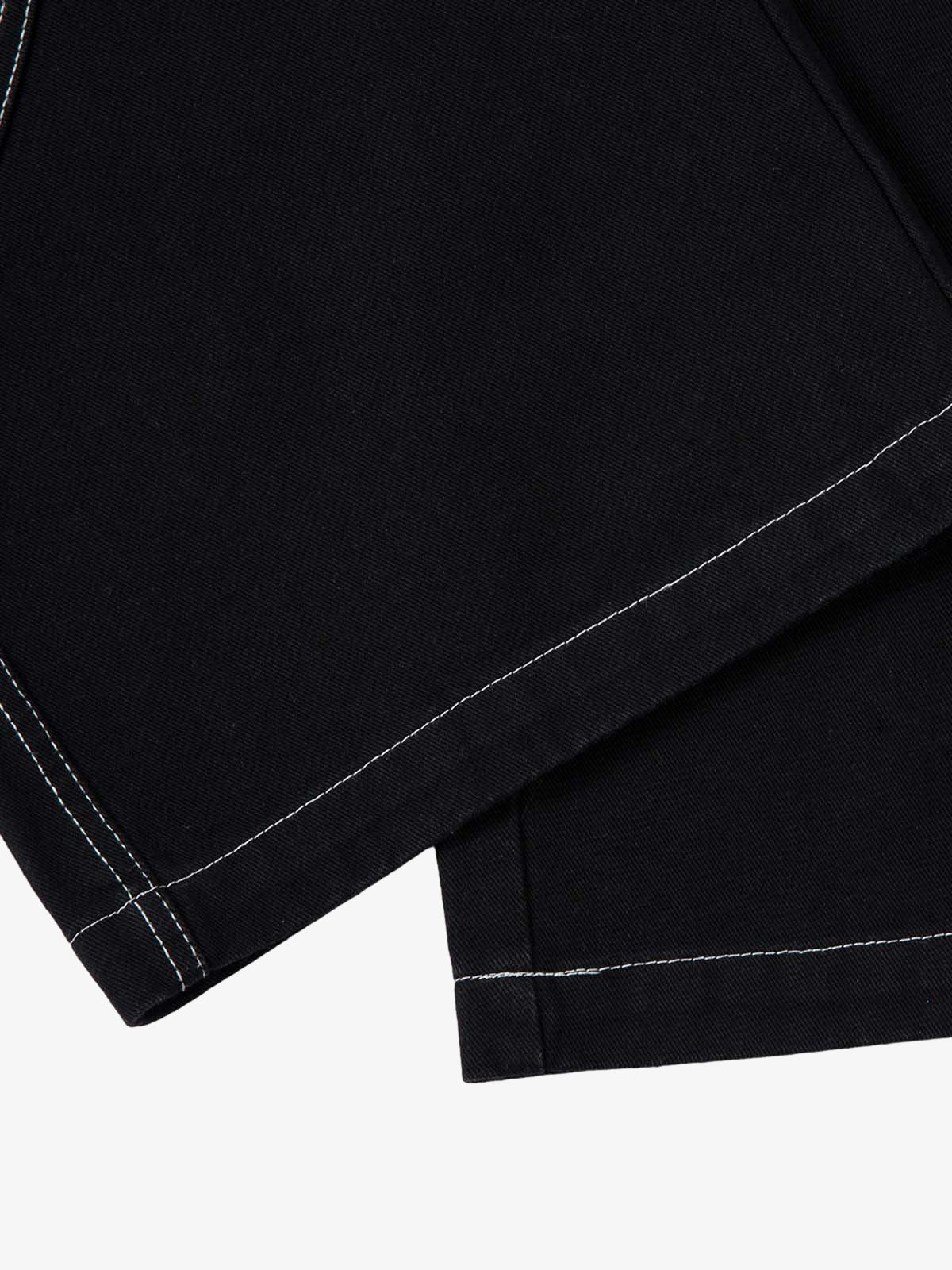 Deconstructed Contrast Embroidered Baggy Jeans - 2330 - Image 8