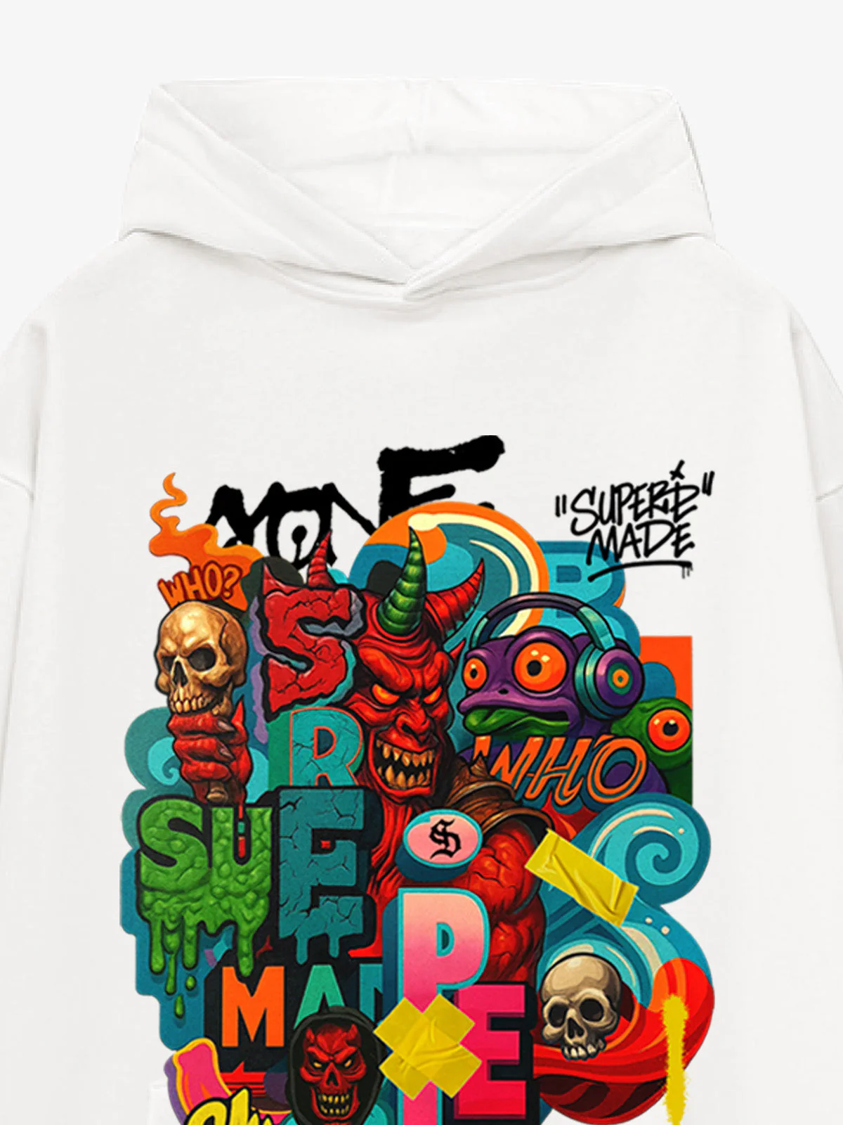 Thesupermade Devil Street Graffiti Carnival Hoodie - Image 10