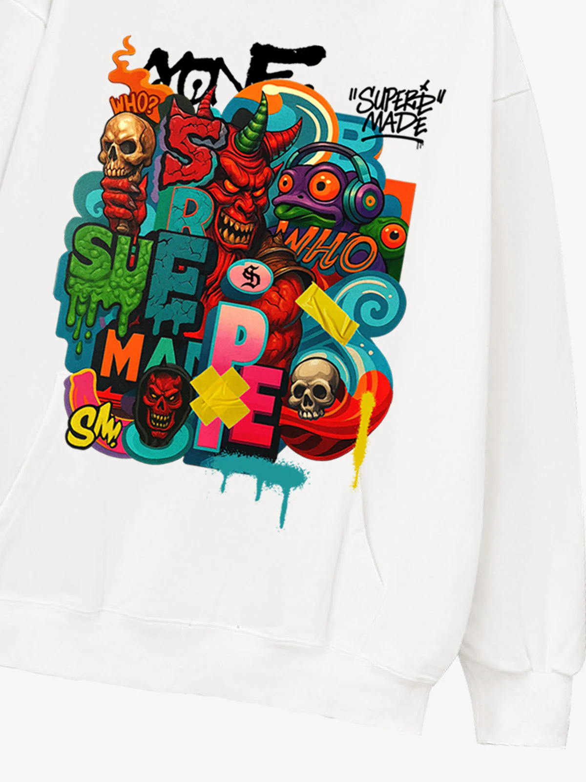 Thesupermade Devil Street Graffiti Carnival Hoodie - Image 13