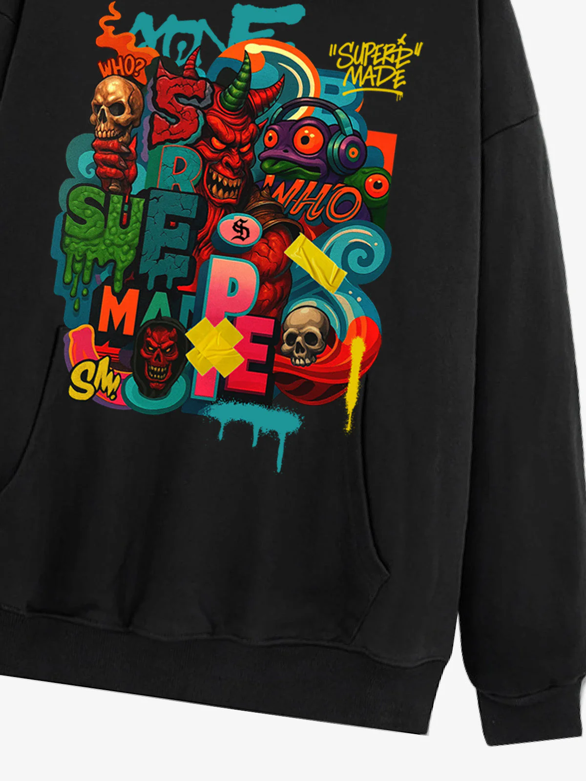 Thesupermade Devil Street Graffiti Carnival Hoodie - Image 14