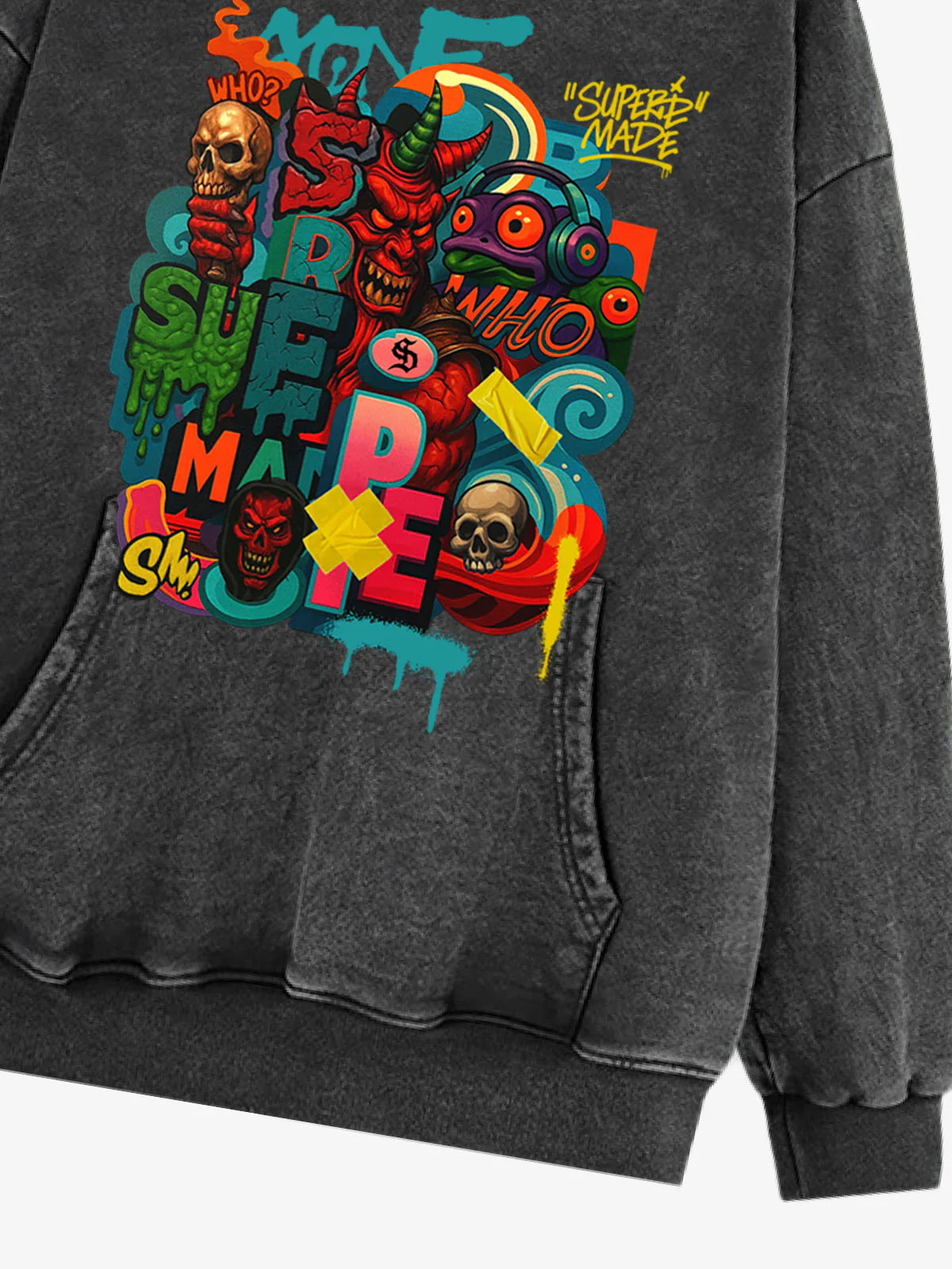 Thesupermade Devil Street Graffiti Carnival Hoodie - Image 15