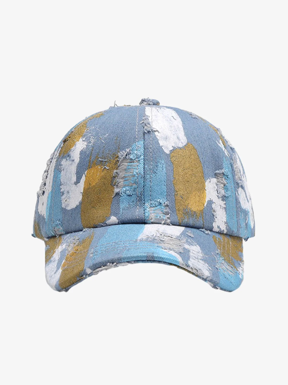 Distressed Abstract Print Baseball Cap - Image 6
