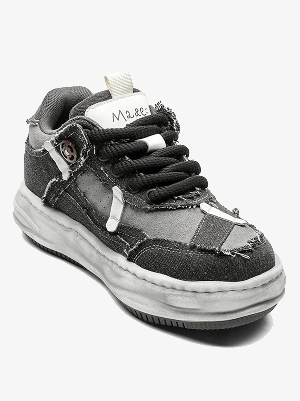 Distressed Deconstructed Split Whisker Platform Sneakers - 2602 - Image 4