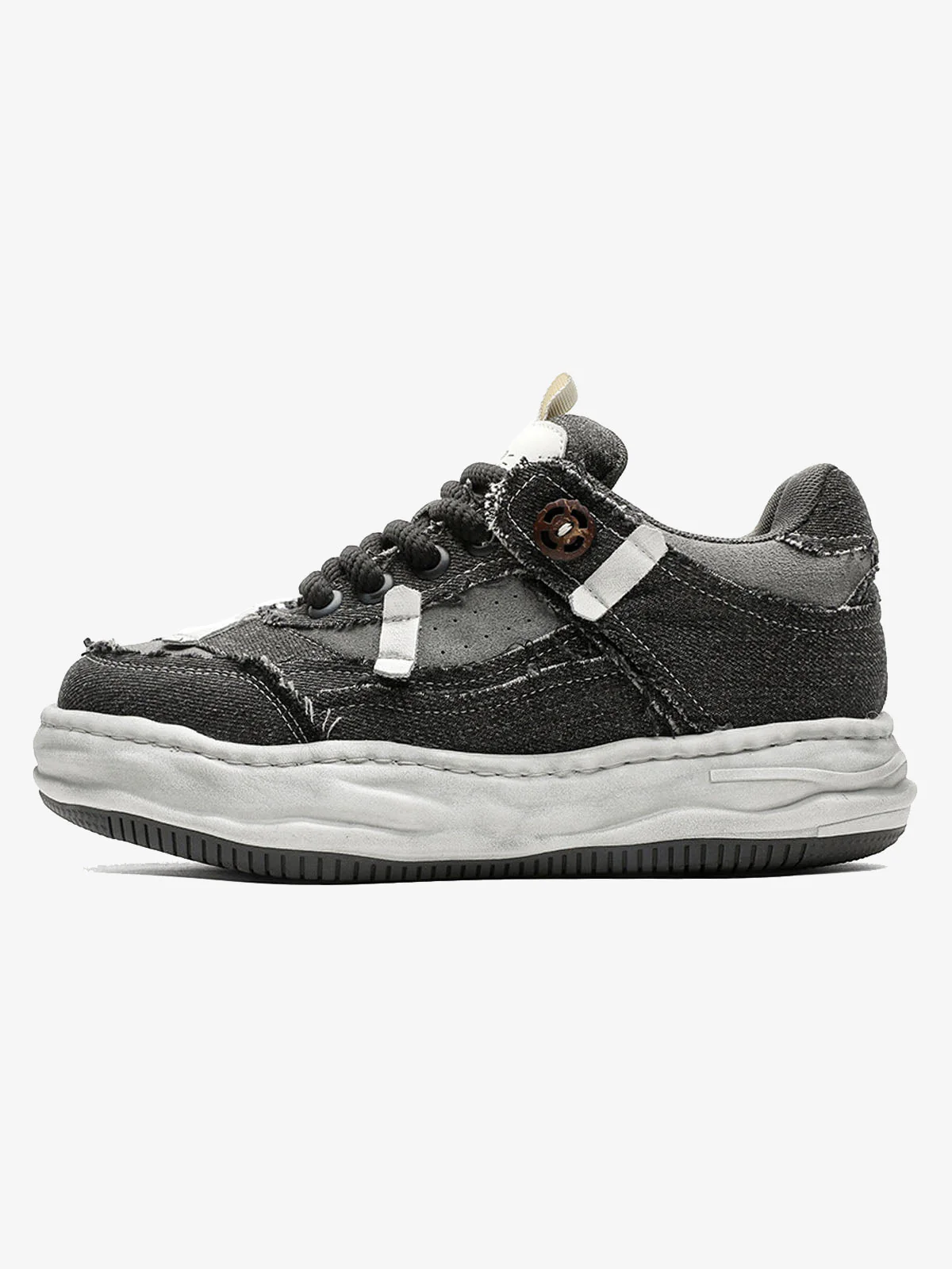 Distressed Deconstructed Split Whisker Platform Sneakers - 2602 - Image 5