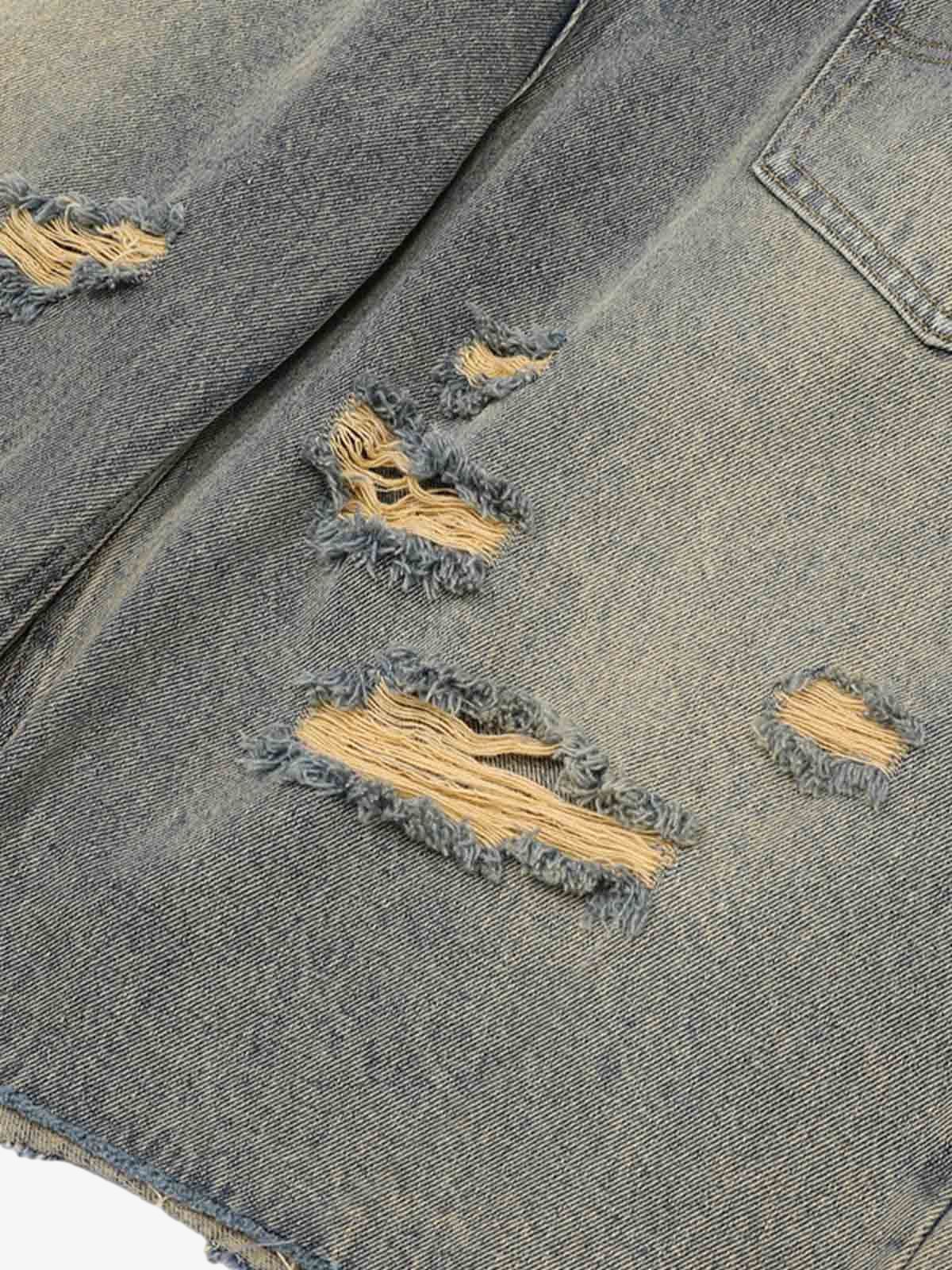 Ripped Denim Distressed Suit - 2460 - Image 19