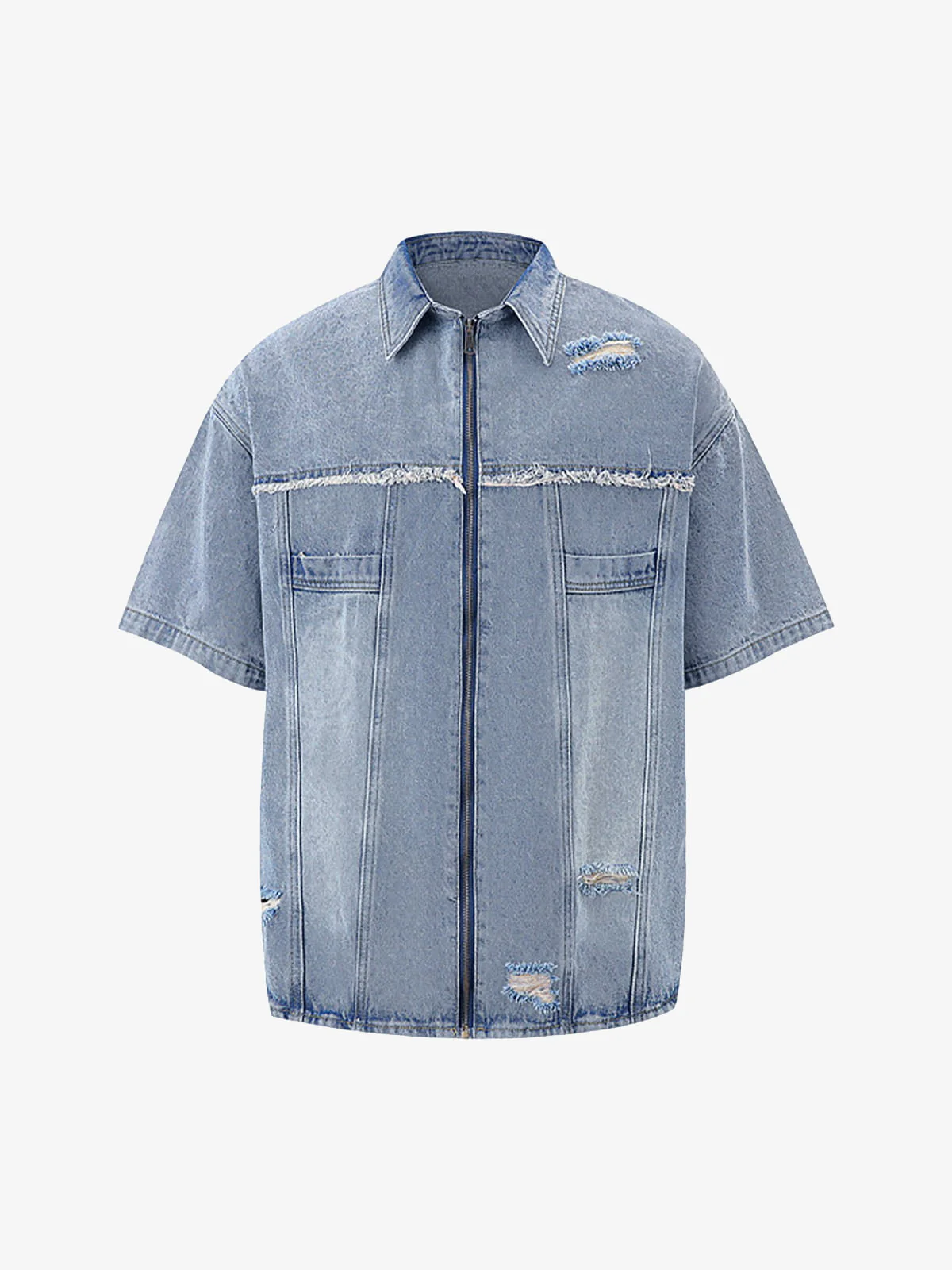 Ripped Denim Distressed Suit - 2460 - Image 25
