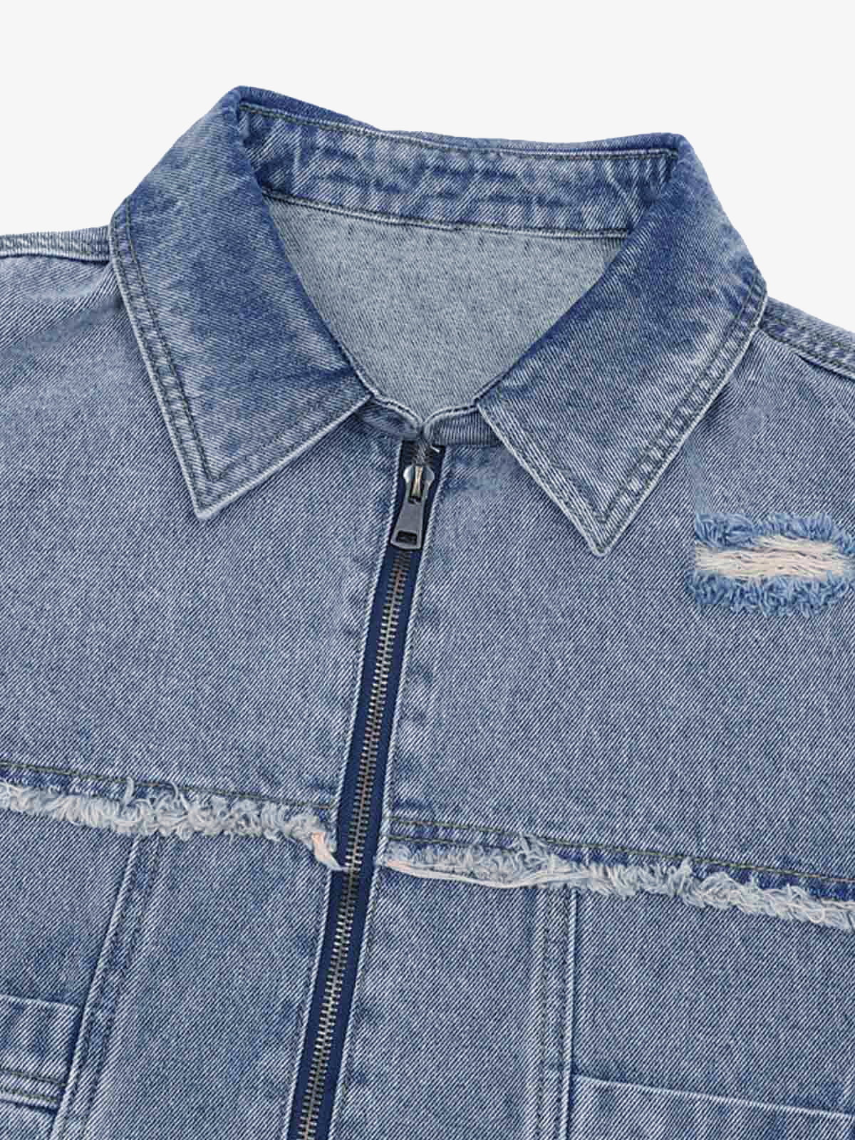 Ripped Denim Distressed Suit - 2460 - Image 28
