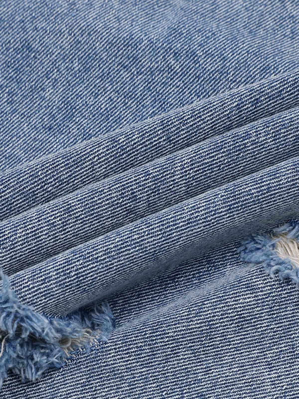 Ripped Denim Distressed Suit - 2460 - Image 33
