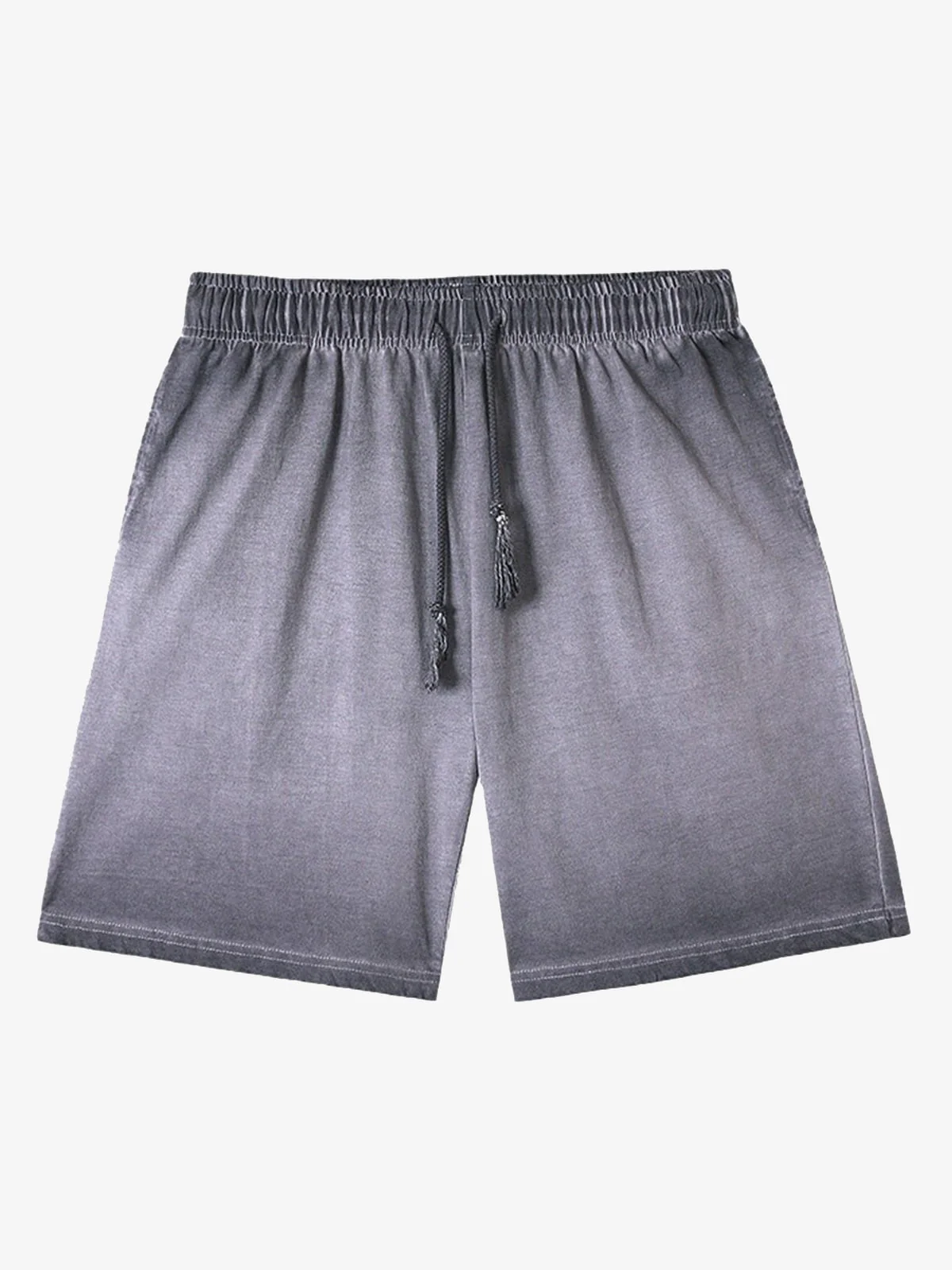 Distressed Washed Drawstring Shorts - Image 2