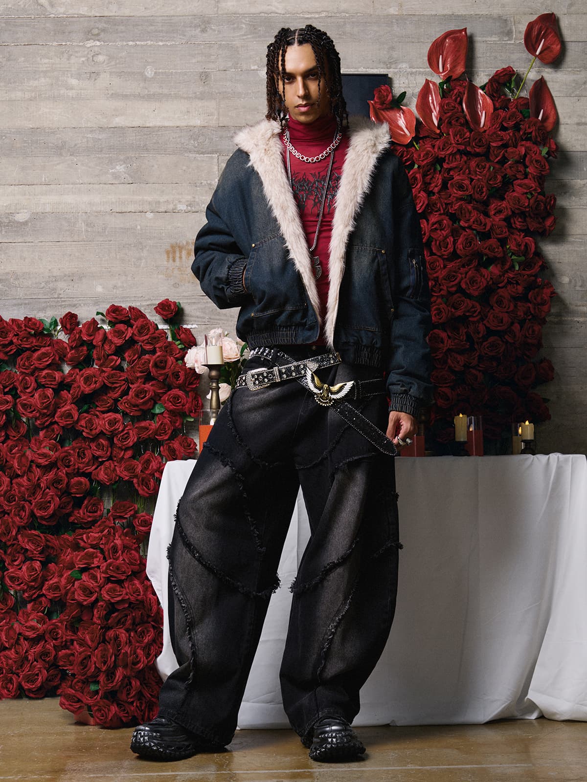 Cotton Washed Fur Hooded Jacket - 2265 - Image 3
