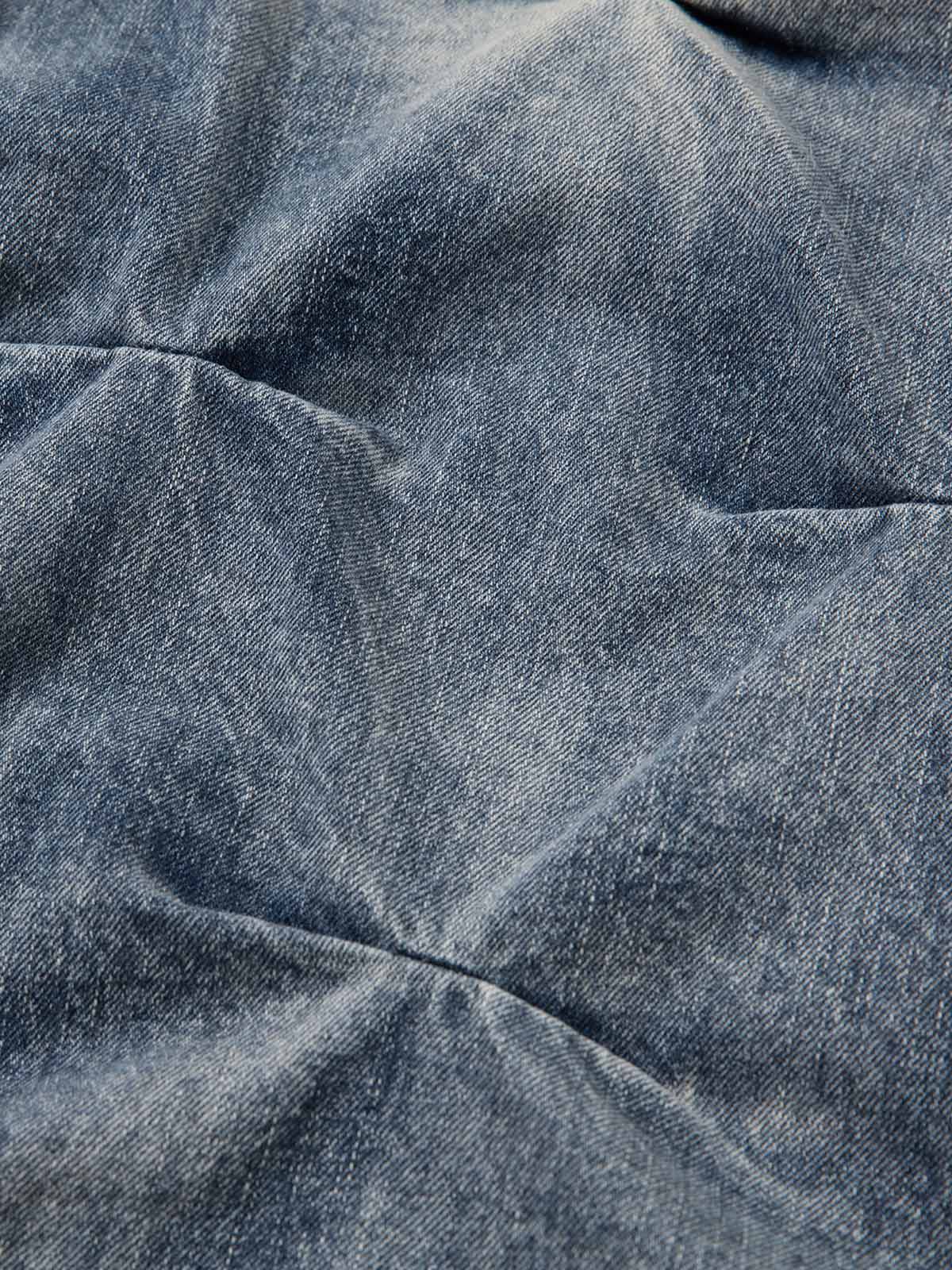 Distressed Washed Pleated Jeans - Image 10