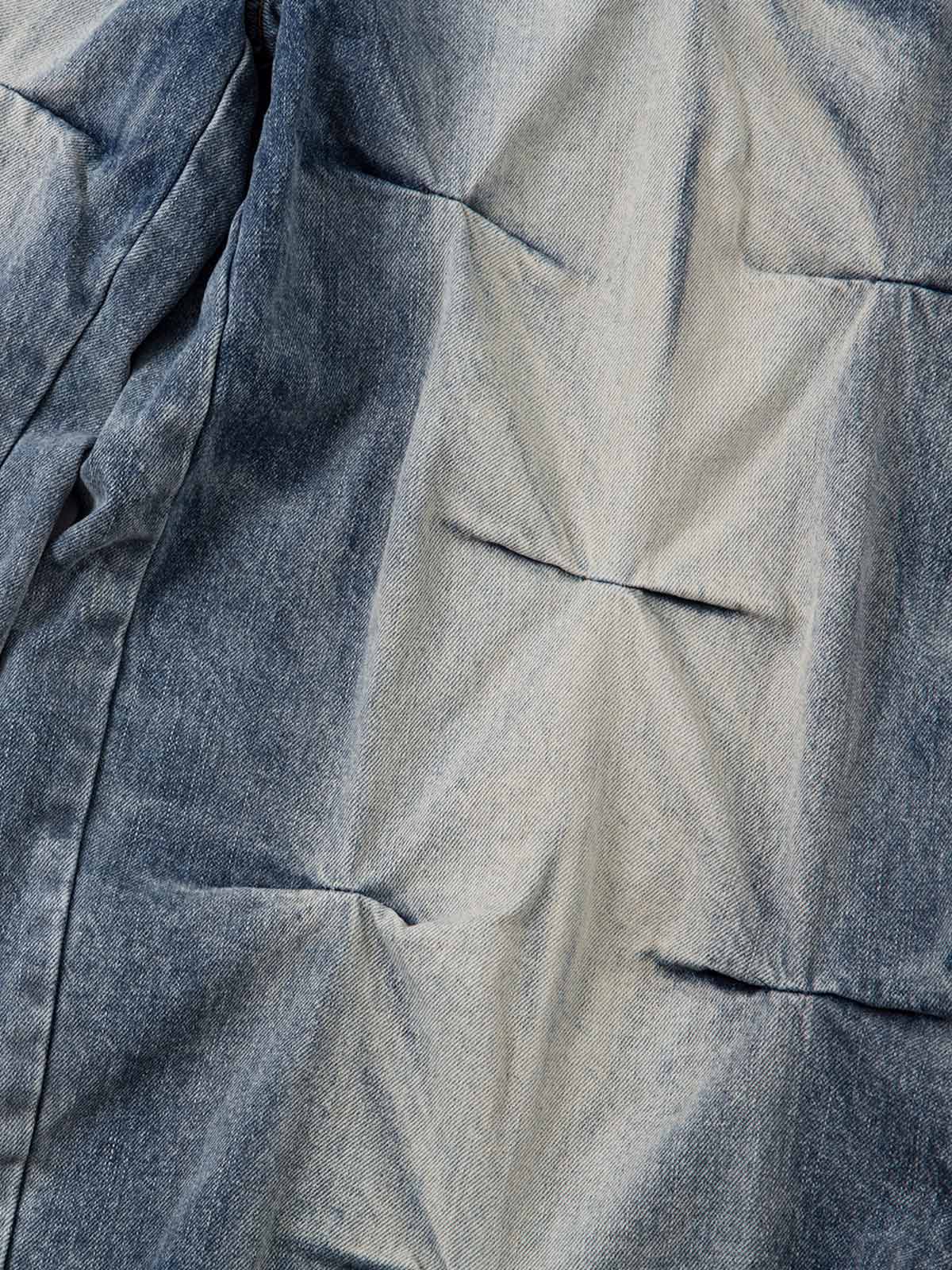Distressed Washed Pleated Jeans - Image 11