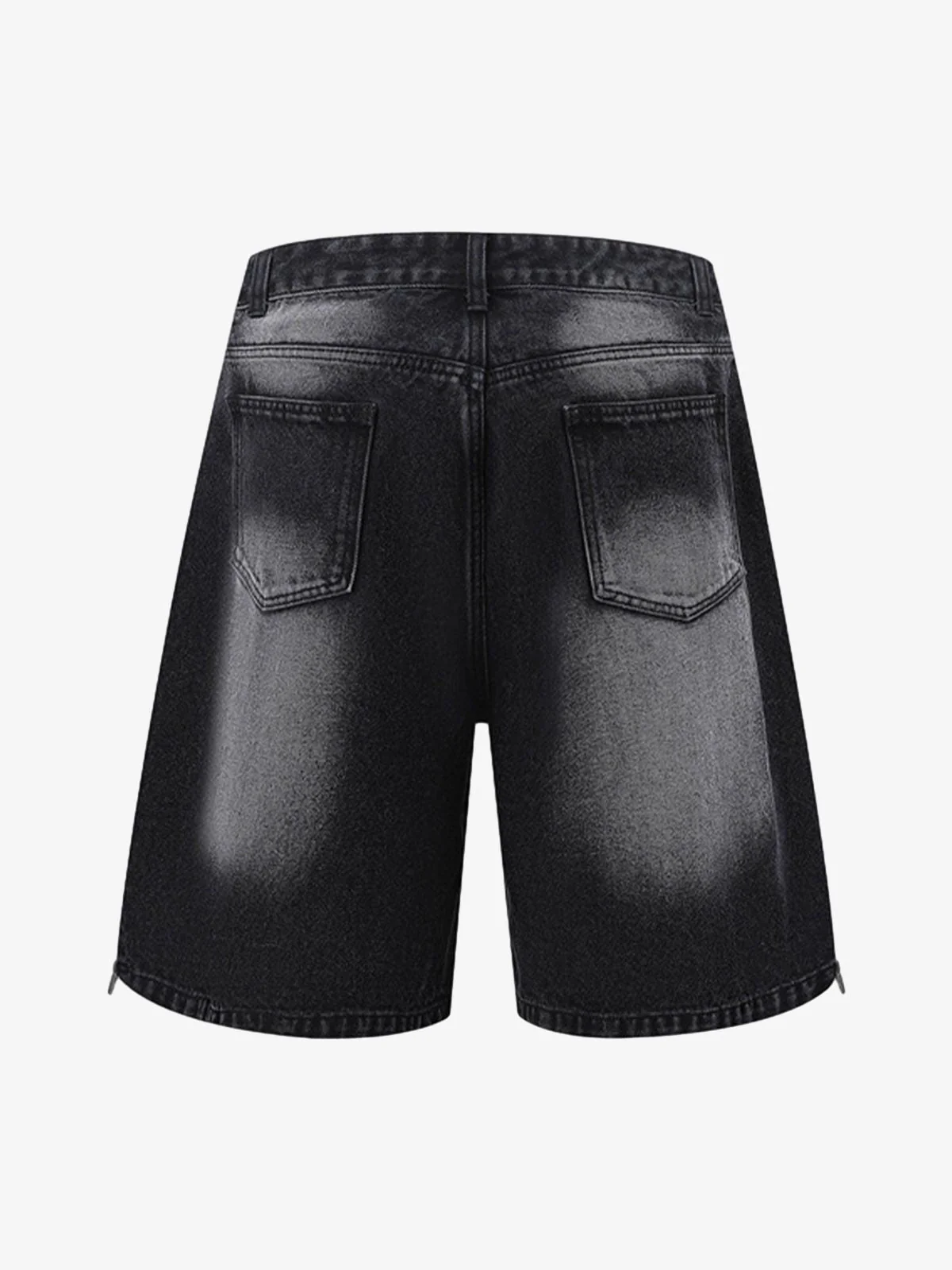 Distressed Washed Workwear Denim Shirt And Jorts Set - Image 16