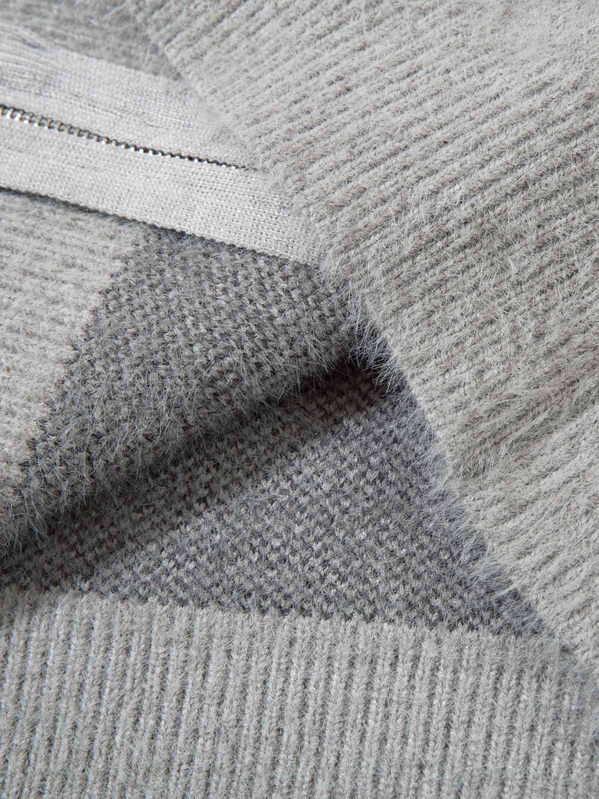 Thesupermade Butterfly Jacquard Knit Mock Neck Sweater - Image 3