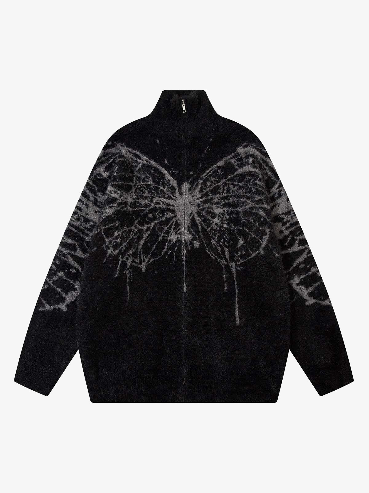 Thesupermade Butterfly Jacquard Knit Mock Neck Sweater - Image 6