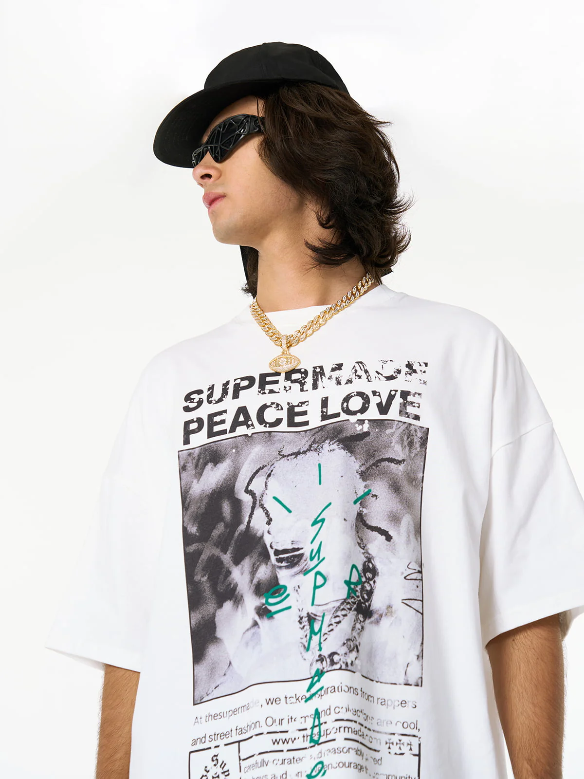 Thesupermade Gangsta Rapper Oversize Graphic T-shirt - 1990 - Image 10