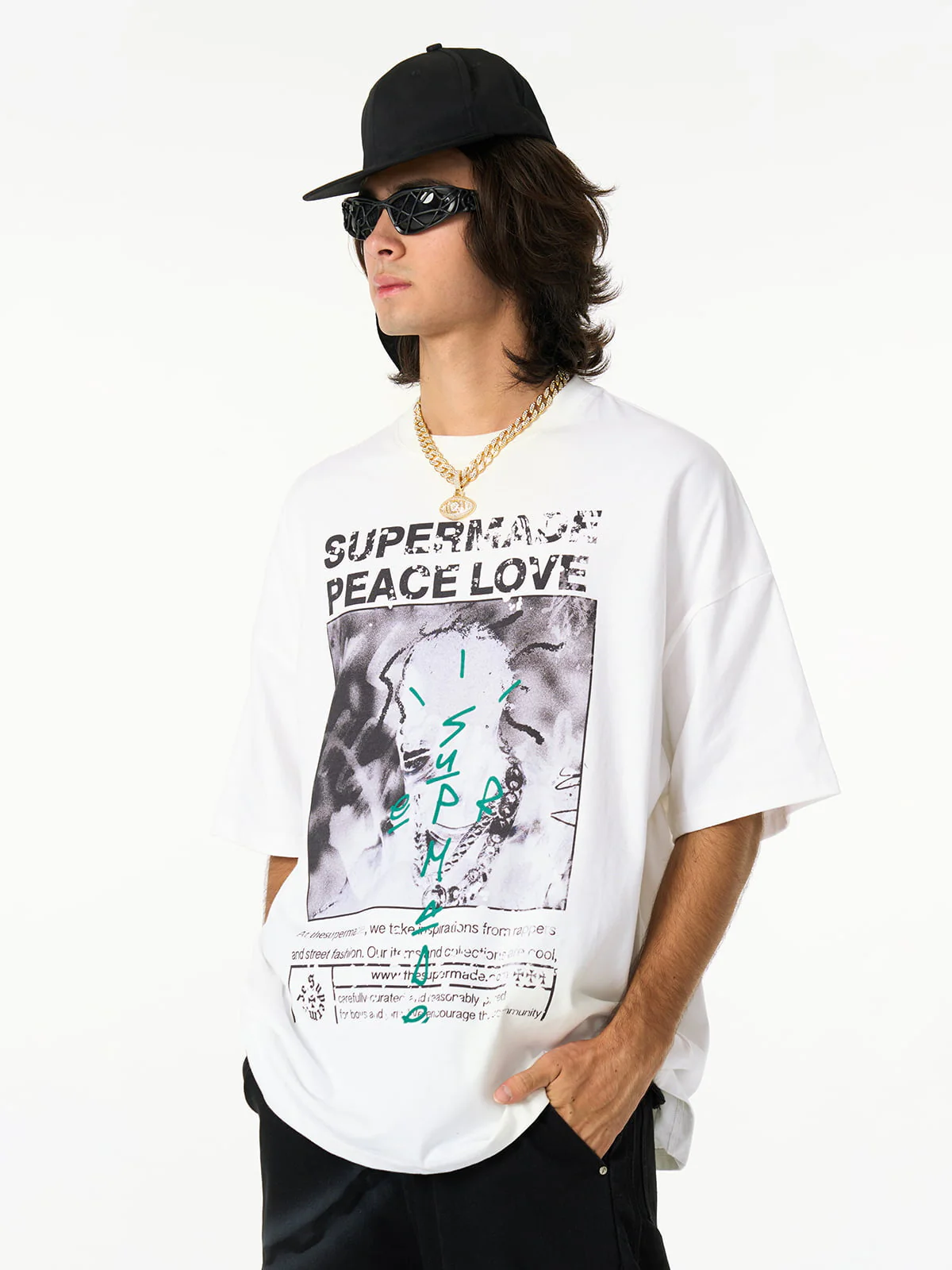 Thesupermade Gangsta Rapper Oversize Graphic T-shirt - 1990 - Image 11