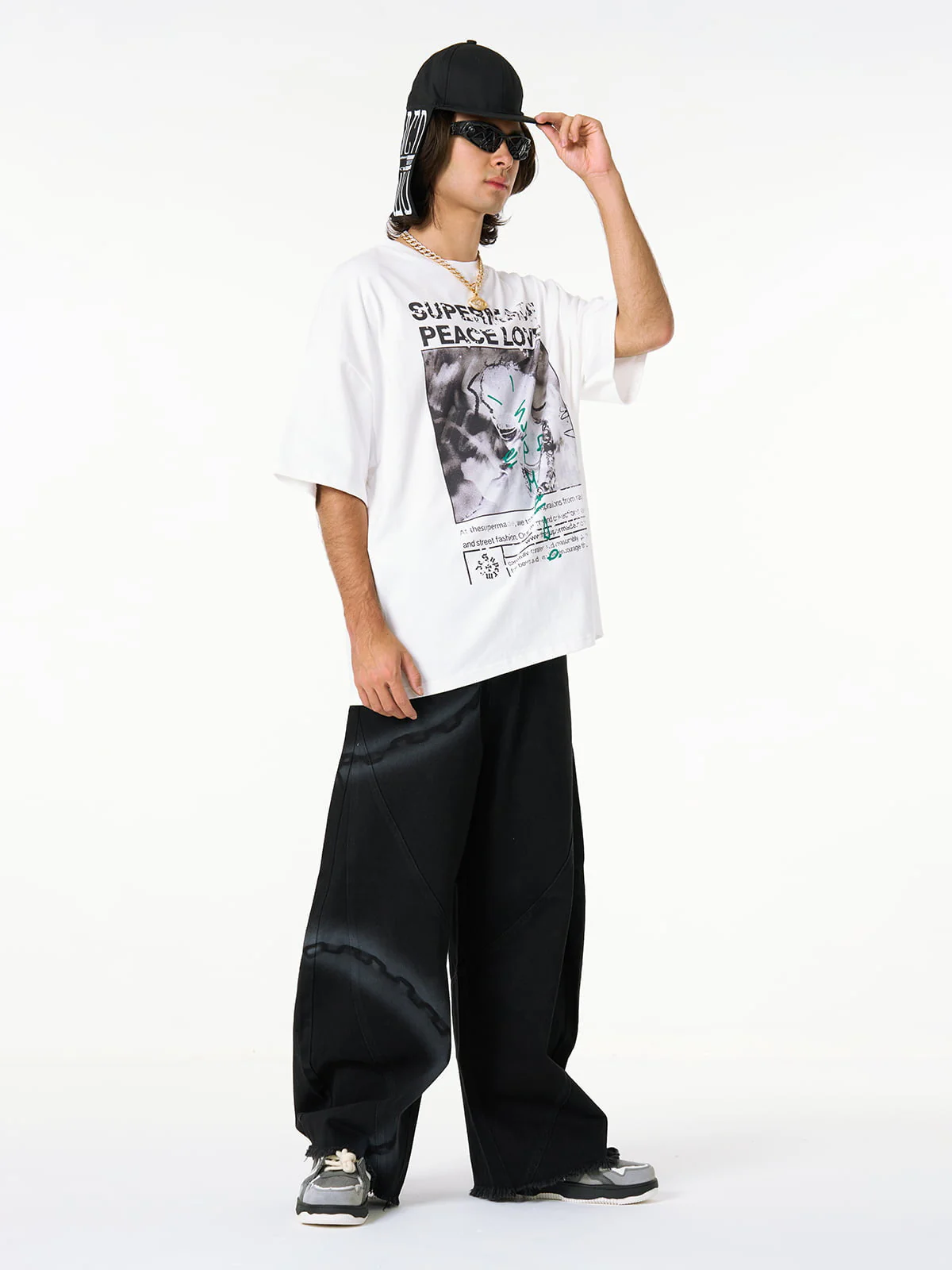 Thesupermade Gangsta Rapper Oversize Graphic T-shirt - 1990 - Image 14