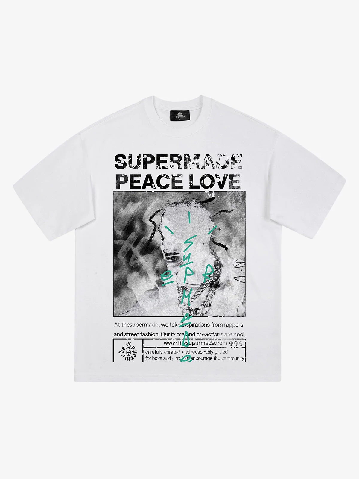 Thesupermade Gangsta Rapper Oversize Graphic T-shirt - 1990 - Image 8