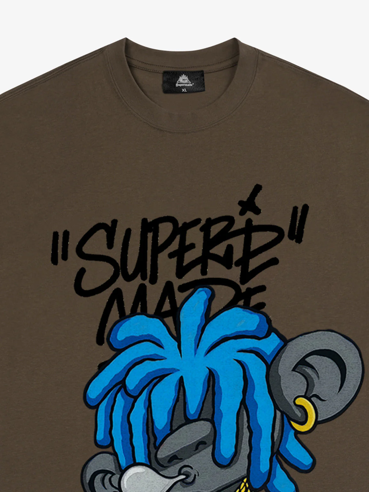 Thesupermade Graffiti Trend Blue Dreadlock Boy T-Shirt - Image 12