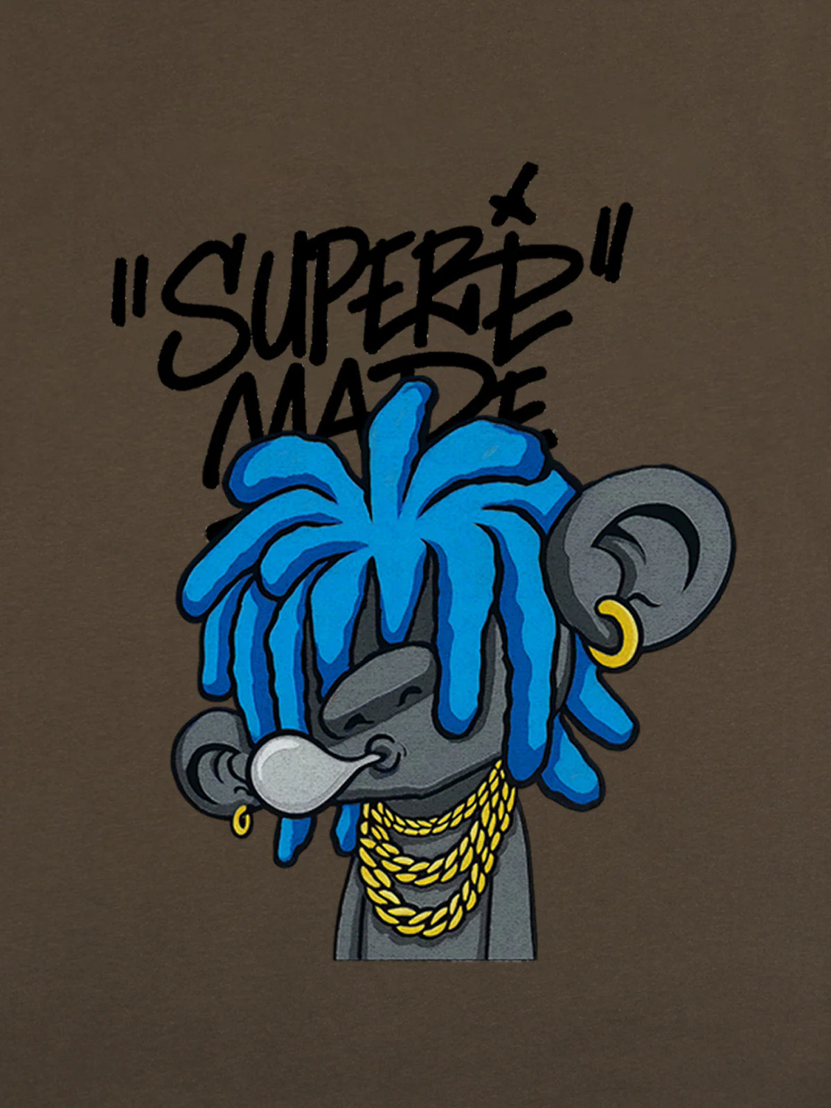 Thesupermade Graffiti Trend Blue Dreadlock Boy T-Shirt - Image 19