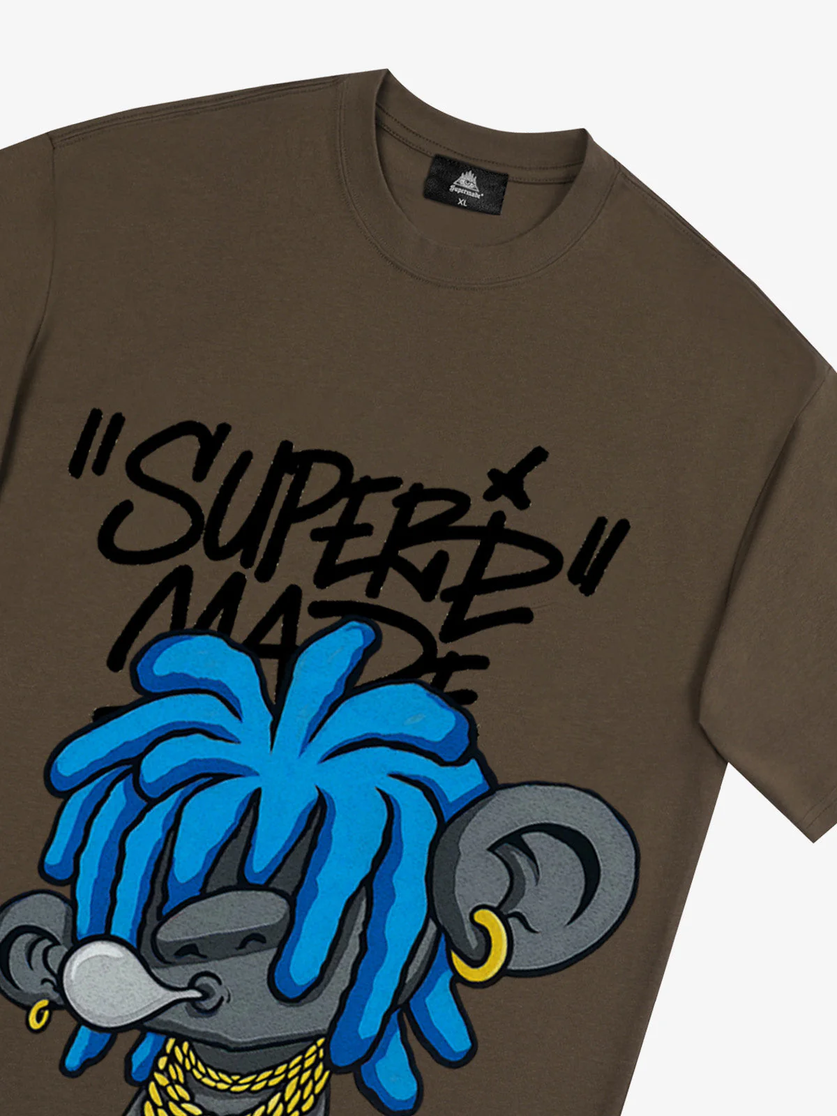 Thesupermade Graffiti Trend Blue Dreadlock Boy T-Shirt - Image 26