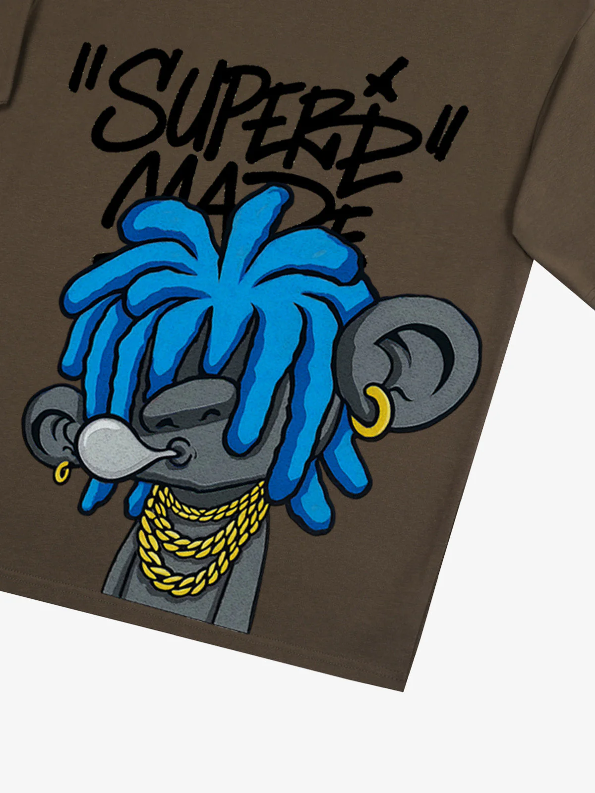 Thesupermade Graffiti Trend Blue Dreadlock Boy T-Shirt - Image 33