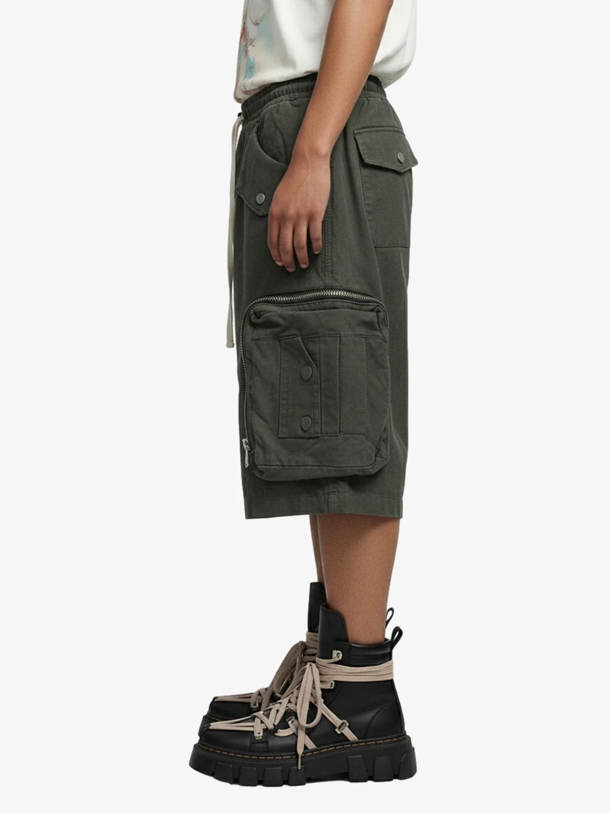 Heavy Tie Dye Multi Pockets Washed Shorts - 2088 - Image 3