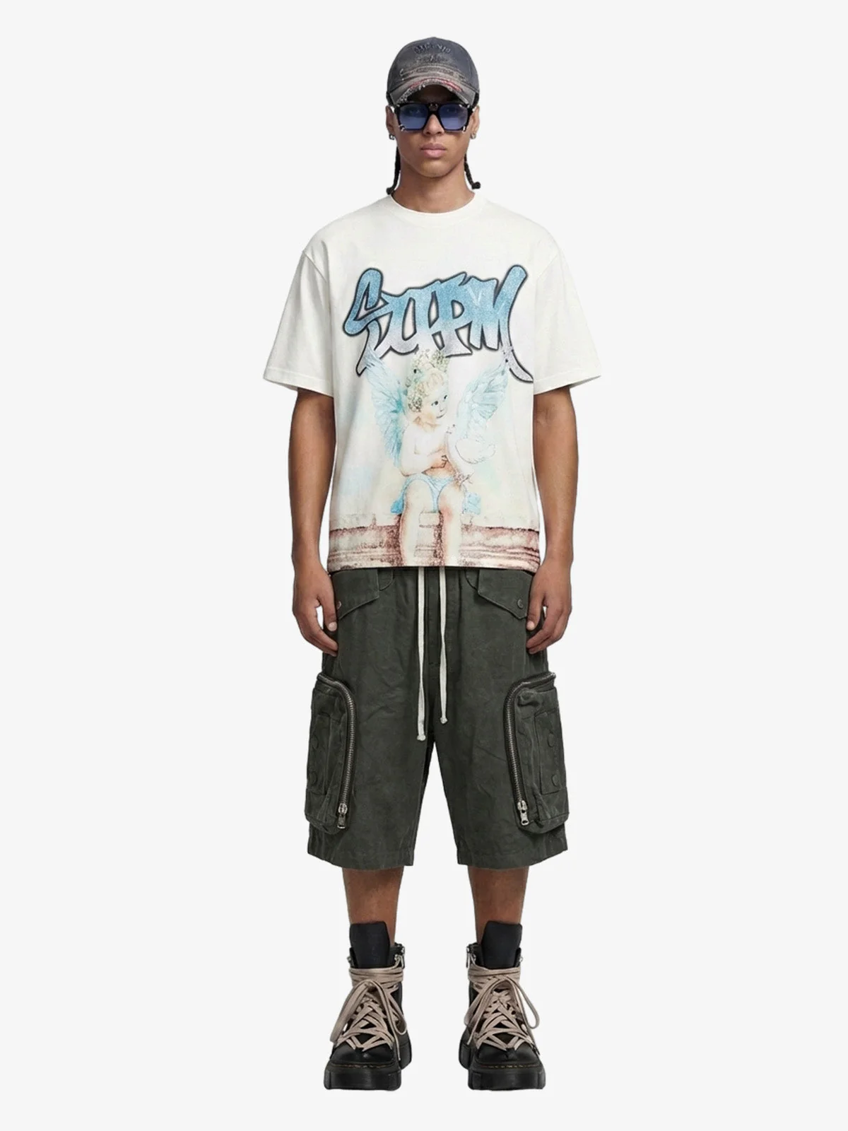 Heavy Tie Dye Multi Pockets Washed Shorts - 2088 - Image 4