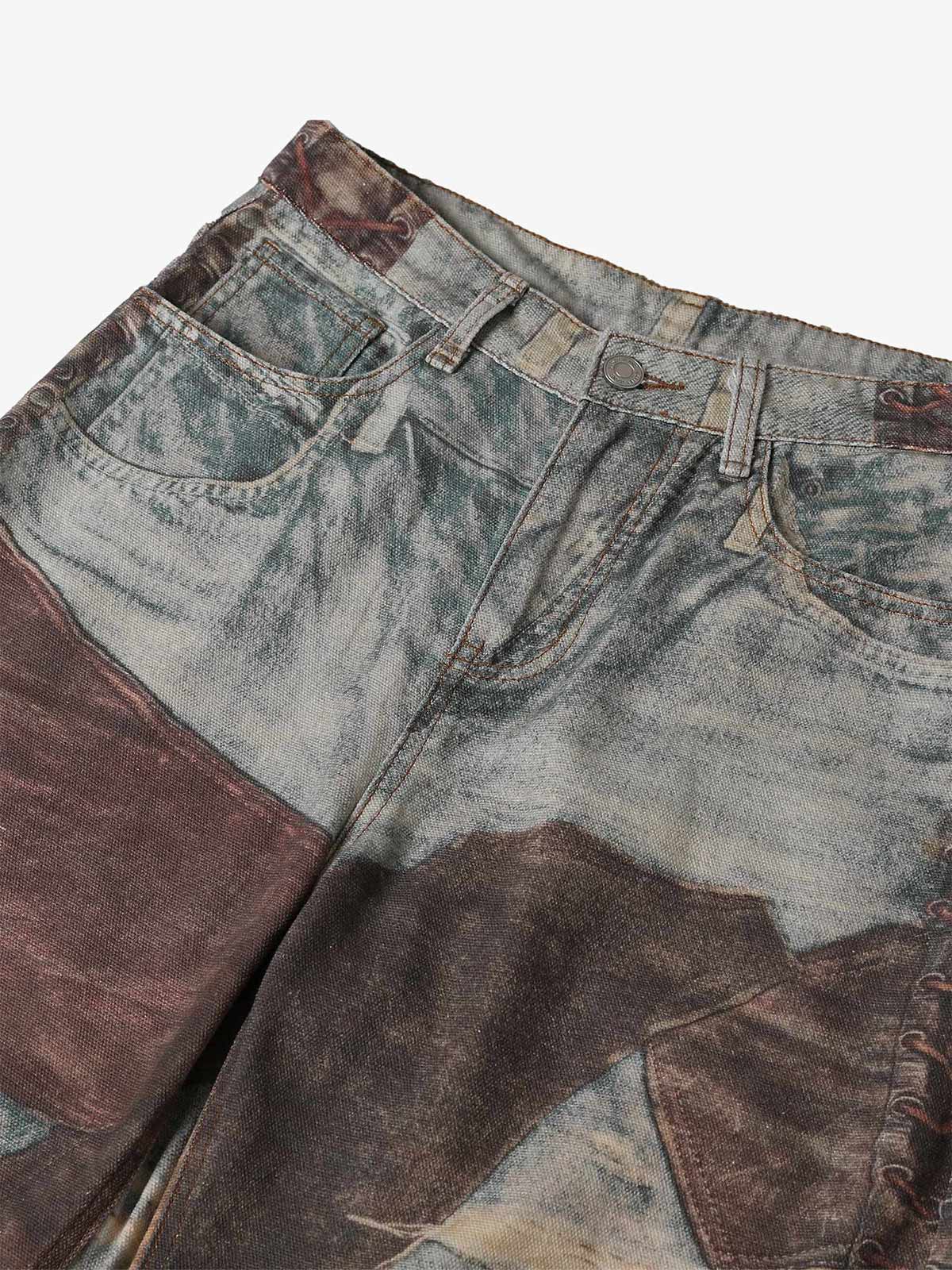 Thesupermade High Street Distressed Washed Printed Jeans - 2246 - Image 12