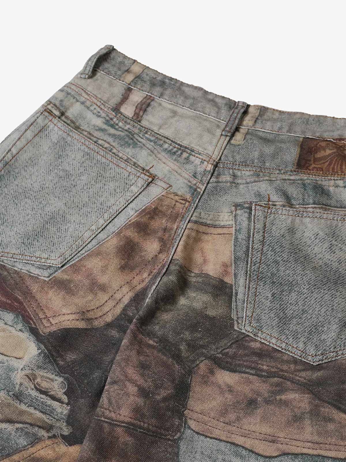 Thesupermade High Street Distressed Washed Printed Jeans - 2246 - Image 13