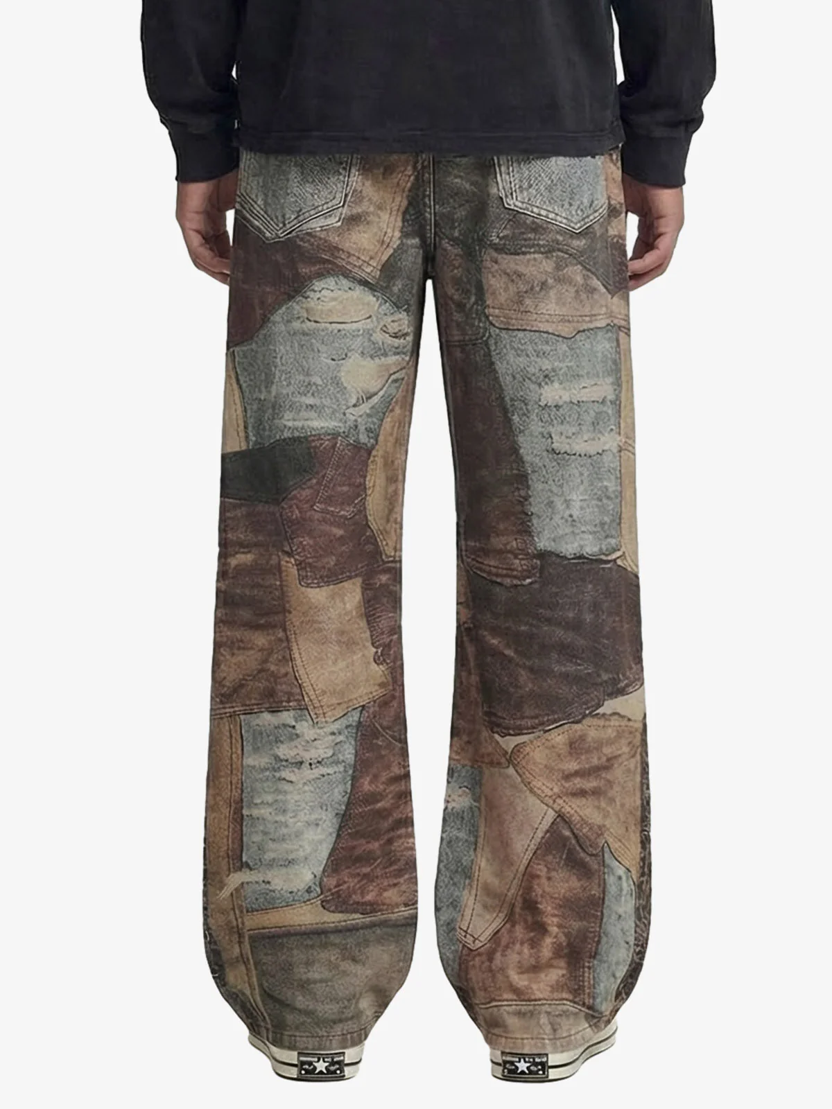 Thesupermade High Street Distressed Washed Printed Jeans - 2246 - Image 3