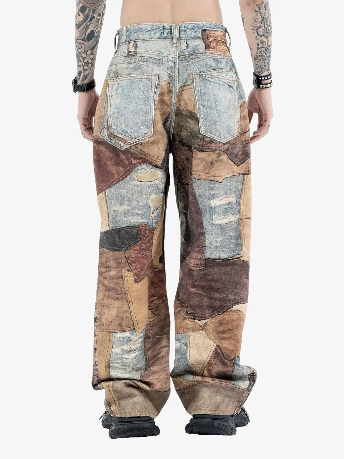 Thesupermade High Street Distressed Washed Printed Jeans - 2246 - Image 8