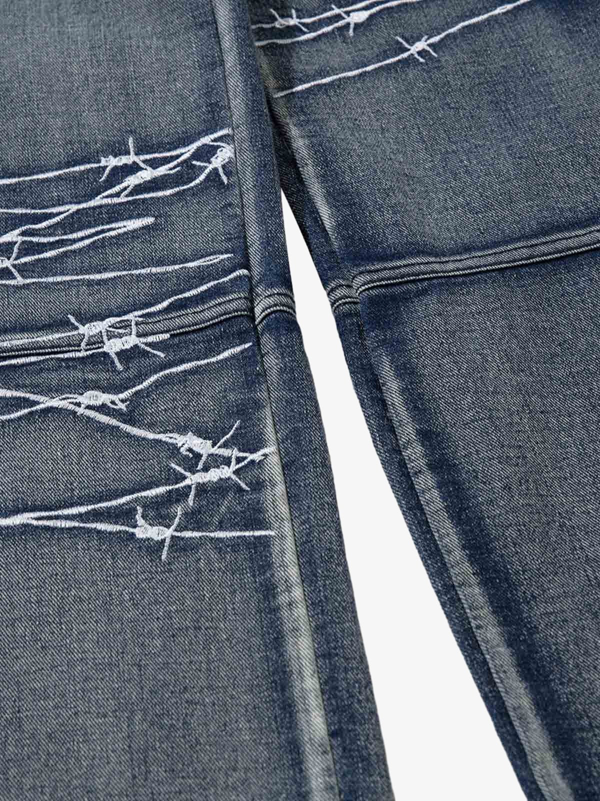Thesupermade High Street Embroidery Hip-Hop Jeans - 2122 - Image 17