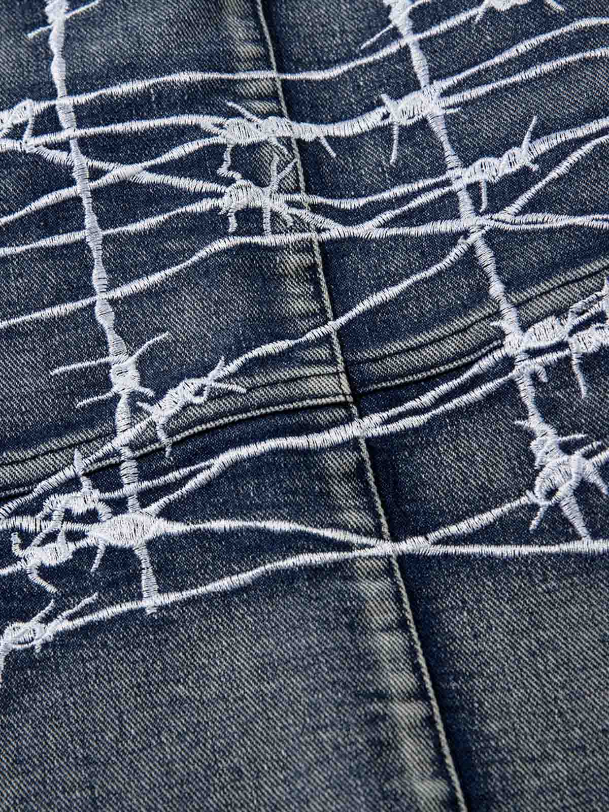 Thesupermade High Street Embroidery Hip-Hop Jeans - 2122 - Image 20