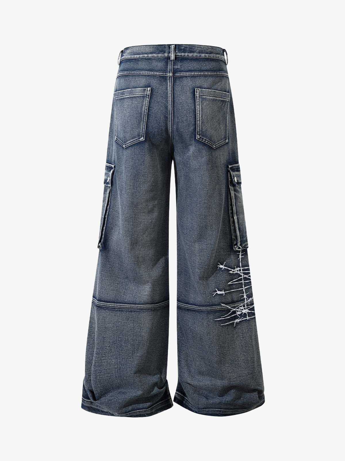 Thesupermade High Street Embroidery Hip-Hop Jeans - 2122 - Image 4
