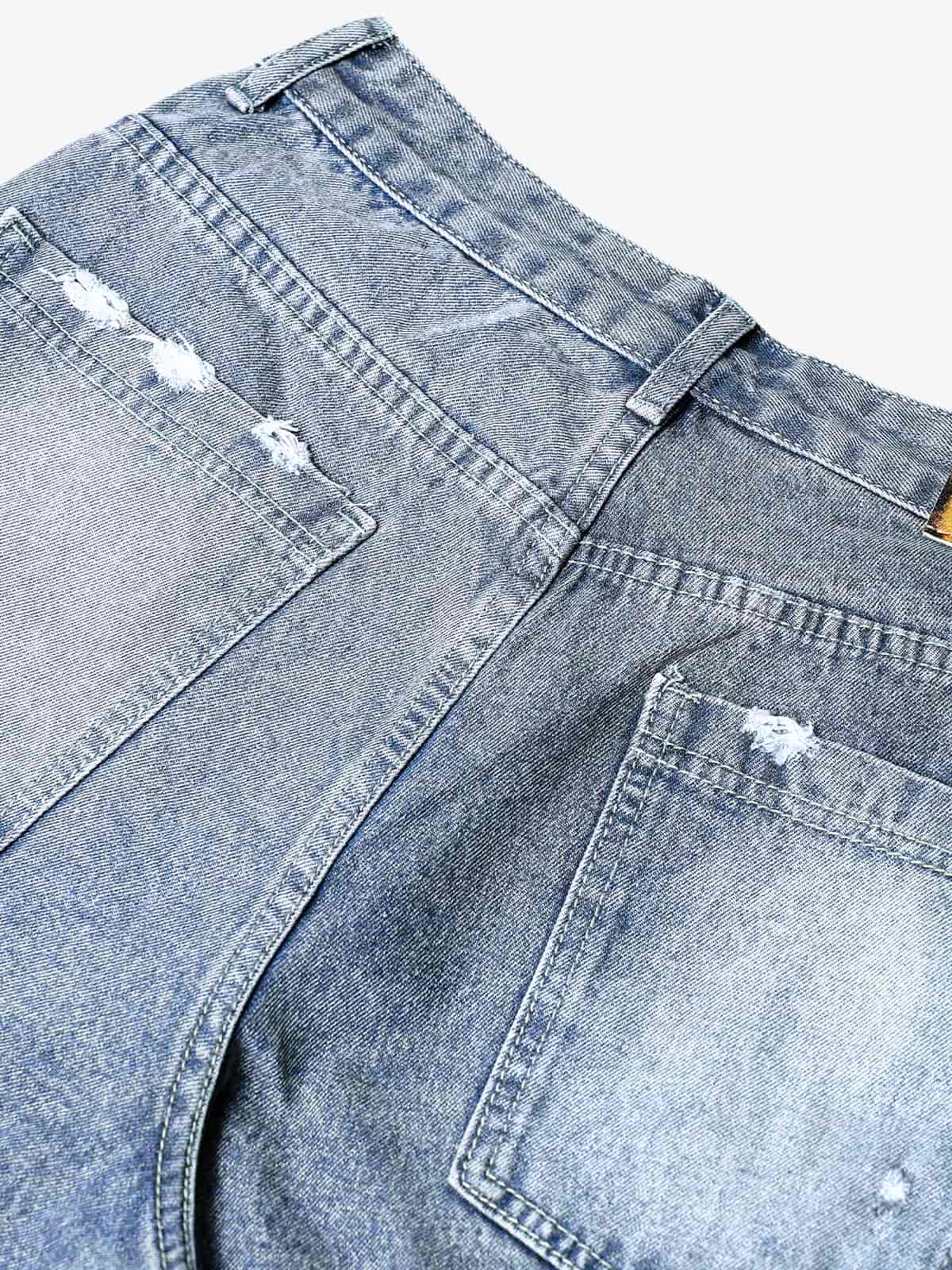 Thesupermade High Street Washed Distressed Denim Shorts - 2100 - Image 10