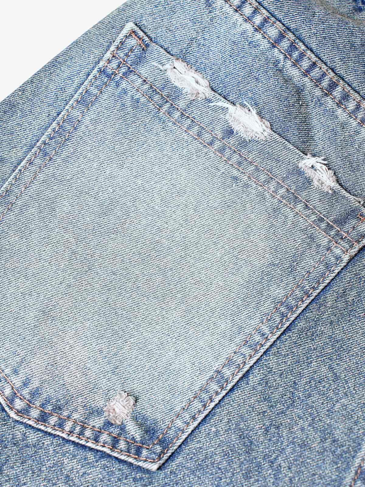 Thesupermade High Street Washed Distressed Denim Shorts - 2100 - Image 12