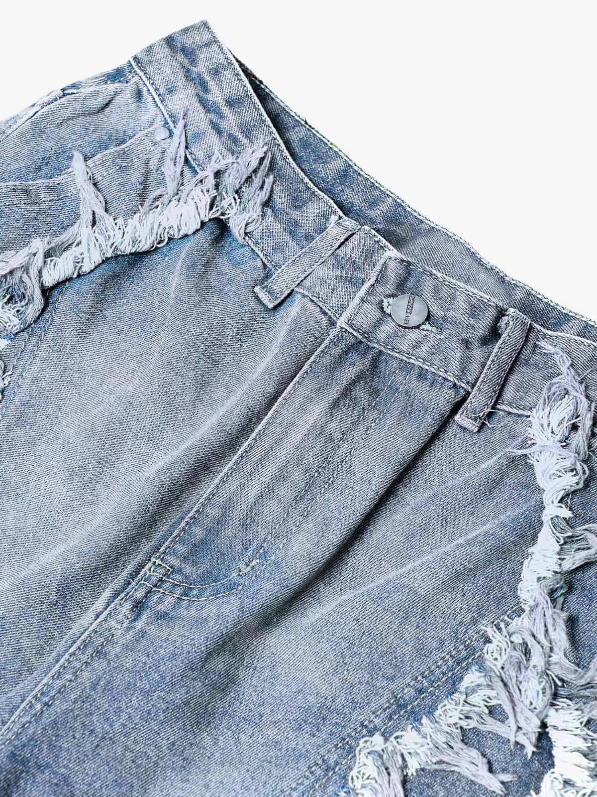 Thesupermade High Street Washed Distressed Denim Shorts - 2100 - Image 8