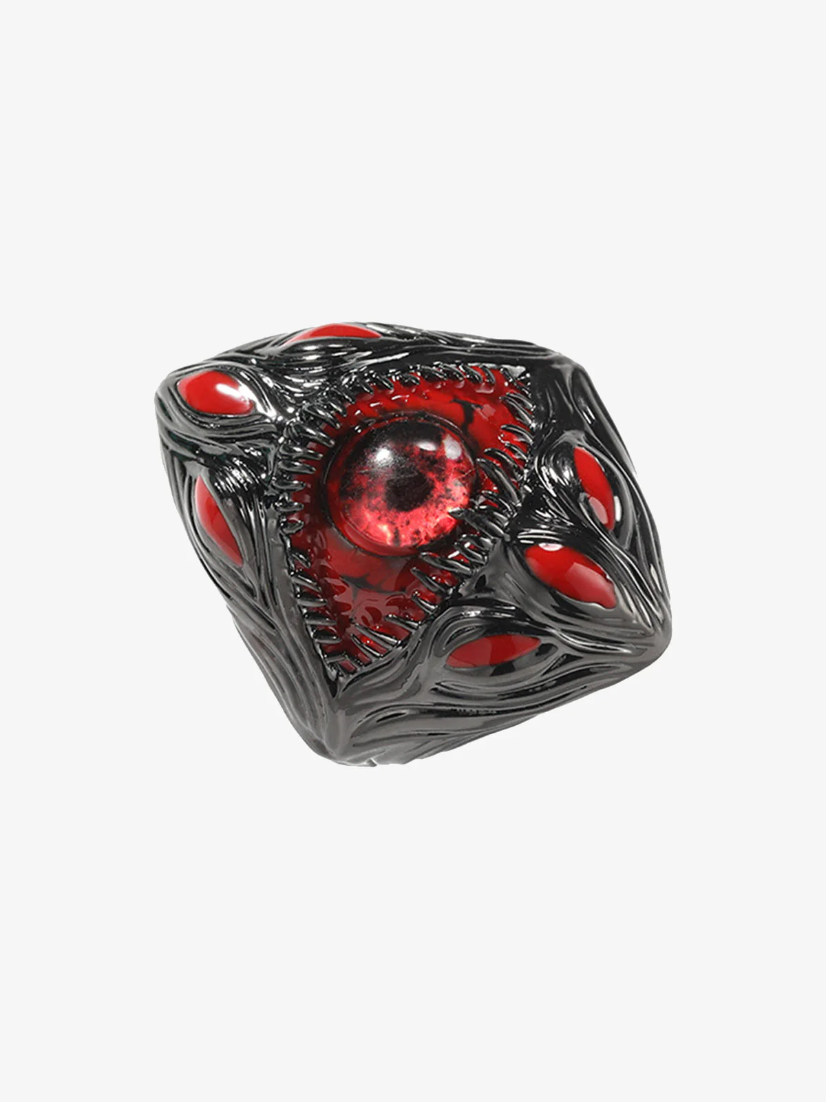 Dark Style Red Eye Copper Ring - Image 7