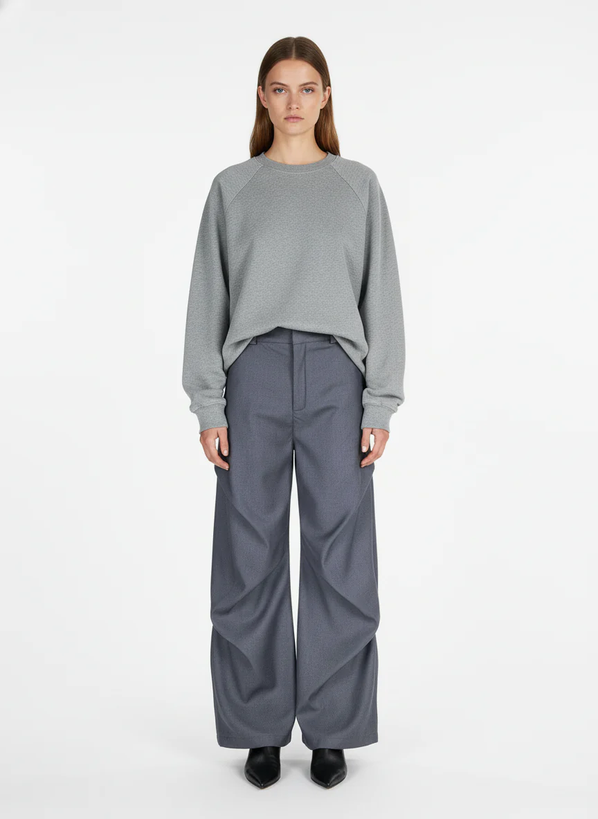 Woven Retro Cleanfit Pleated Drape Pants - Image 4