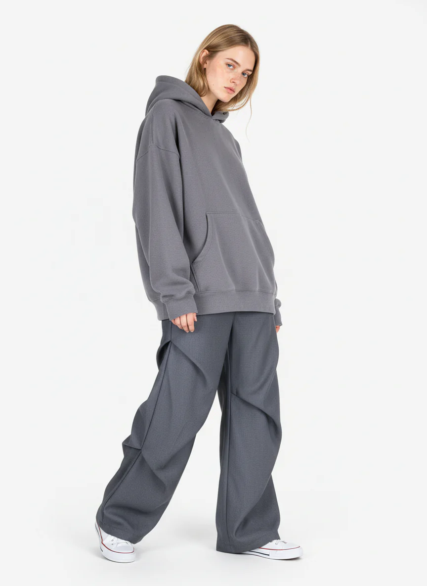 Woven Retro Cleanfit Pleated Drape Pants - Image 5