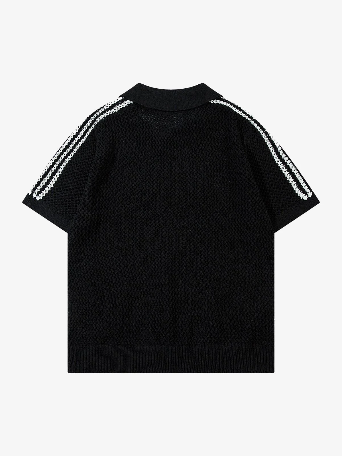 Knitted Short Sleeve Polo Sweater - Image 8