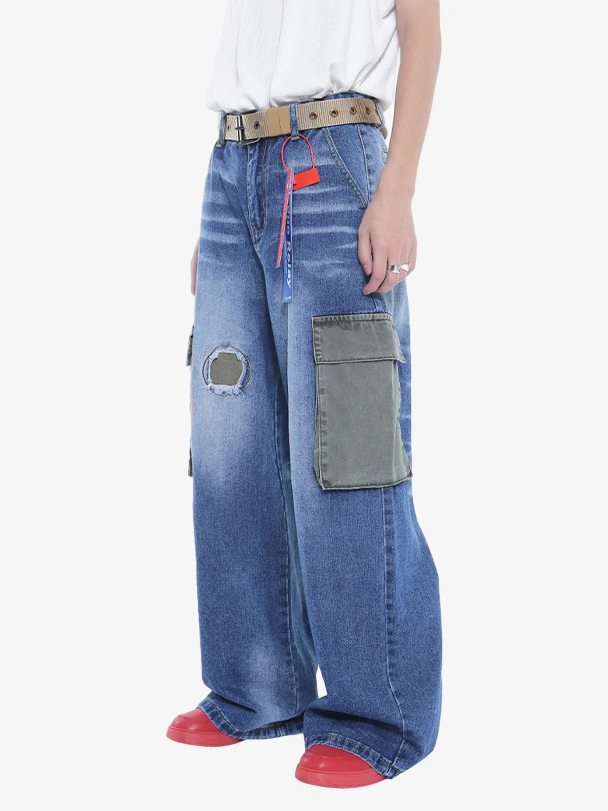 Thesupermade Homemade Large Pocket Cargo Jeans - Image 10